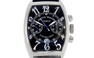 FRANCK MULLER - a gentleman's stainless steel Casablanca chronograph wrist watch.