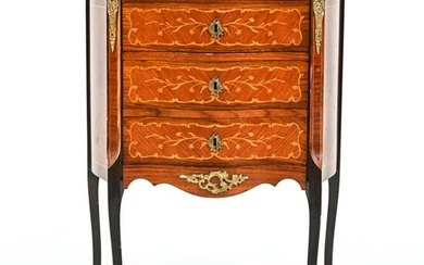 FRENCH STYLE MARQUETRY NIGHTSTAND OR SMALL CHEST