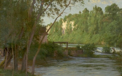 Félix Armand Marie JOBBE-DUVAL (1821 – 1889) Vue de rivière