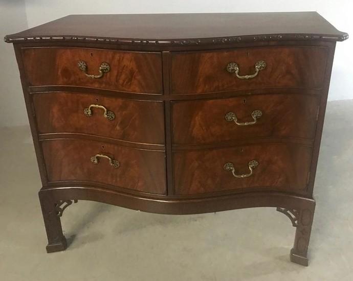 Fine Chippendale Style Mahogany 6 Drawer Chest