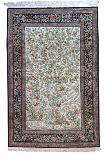 Fine Persian Silk Qum 4'5" x 7'