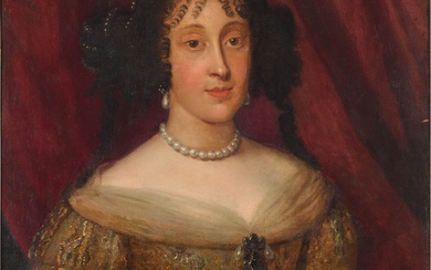 Follower of Jacob Ferdinand Voet Portrait of a lady, half-length,...