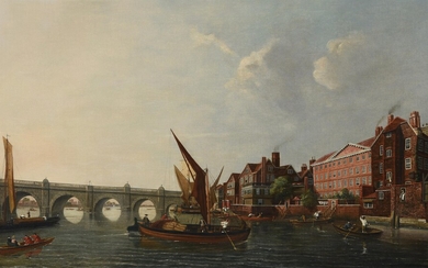 Follower of William James, Westminster Bridge from the Thames