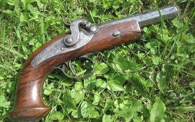 France - 19th Century - Early to Mid - artisan a Saint Etienne - pistolet de voyage - arme de défense - Percussion - Pistol - 12 mm