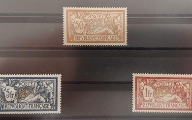 France type MERSON N°120-121 and 123, good centering...