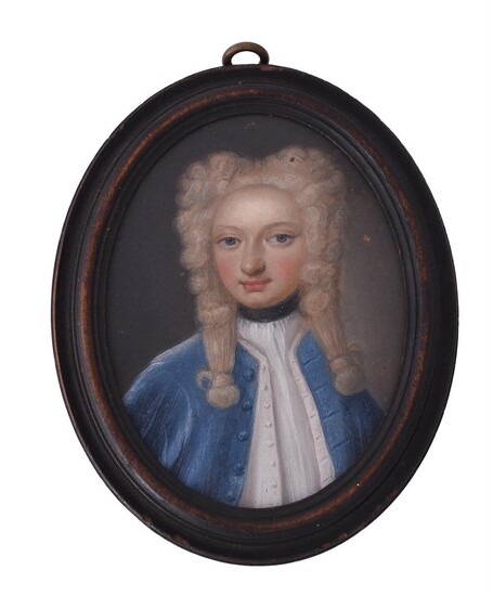 French School (early 18th century), A gentleman, wearing blue coat