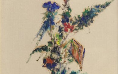 GIOVANNI OMICCIOLI (1907-1975) Vaso di fiori olio su carta intelata cm 50x35...