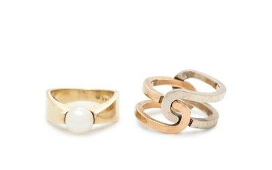 GUCCI, BICOLOR GOLD RING