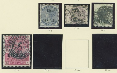Great Britain Official Stamps Mainly used collection on album pages, Inland Revenue examples (2...