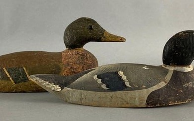 Group of 2 Painted Wood Duck Decoys