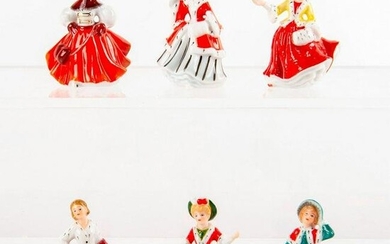 Group of 6 Royal Doulton Miniature Christmas Figurines