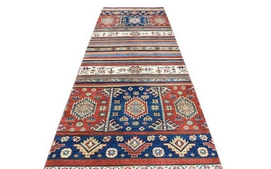 Hand-Knotted Pure Wool Special Kazak with Khorjin
