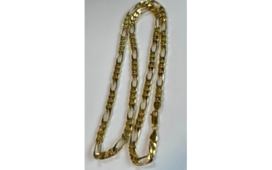 Heavy Men's Necklace Curb Chain 18K Yellow Gold