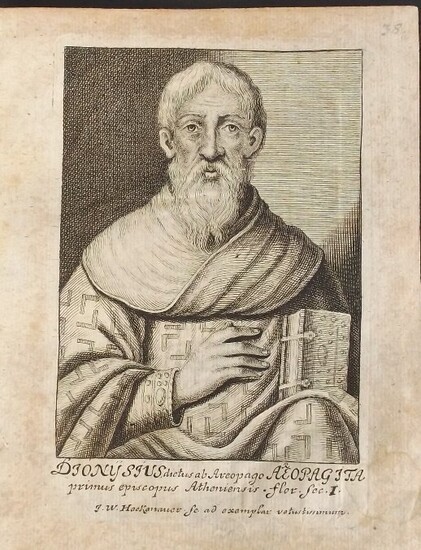 Heckenauer, St Dionysius the Areopagite 1680s engraving