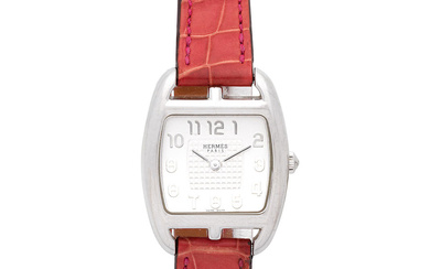 Hermès. A lady's stainless steel quartz wristwatch Cape Cod, Ref:...