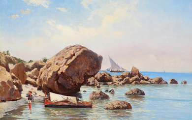 Holger H. Jerichau. Coastal section from Capri