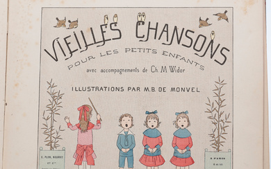 ILLUSTRATED CHILDREN'S SONGBOOK, 1884. Charles Marie Widor. "Vieilles chansons et rondes pour les petits infants".