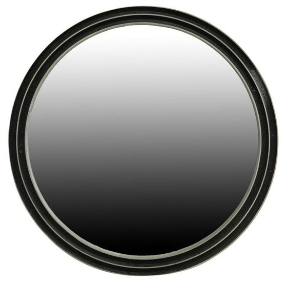 INDUSTRIAL STYLE ROUND METAL FRAMED WALL MIRROR