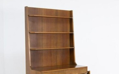 Italian Desk and Bookcase with Chair in Wood