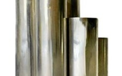 Italian Production, vase in chromed metal composed of