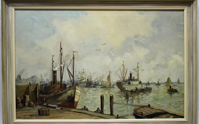 J. Brakelaar (20ste eeuw) , Rotterdams havengezicht