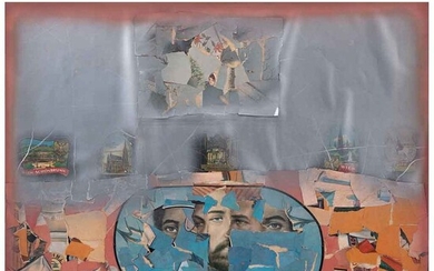 JULIO GALÁN, Sin título, Firmado y fechado 90, Collage sobre papel, 50.5 x 67.5 cm, Con copia de certificado | JULIO GALÁN, Untitled, Signed and dated