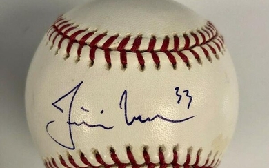 JUSTIN MORNEAU (TWINS) signed MLB baseball-JSA (TU)