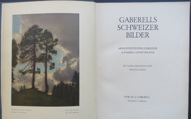 Jean Gaberell, Views of Switzerland, 288 pictures 1927