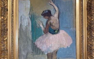 Jeanne LOURIER (1872-1955) "Danseuse" Huile sur toile signée en bas à droite 32 x 23...
