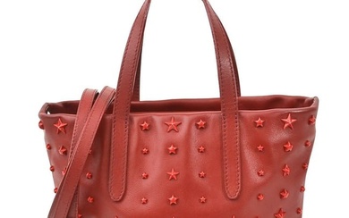 Jimmy Choo Handbag Shoulder Bag Leather Red Ladies