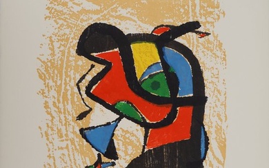 Joan Miro (1893-1983) - Mère et enfant surréalistes