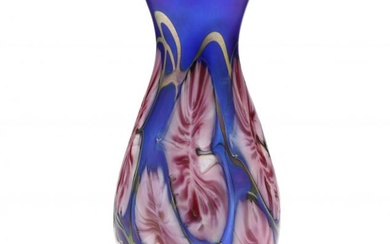 John Lotton, Leaf and Vine Art Glass Vase