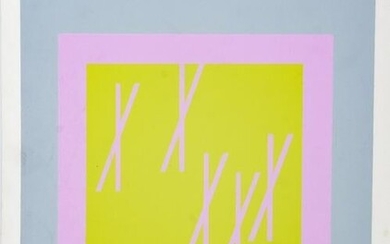 Josef Albers Silkscreen Interaction of Color 1963