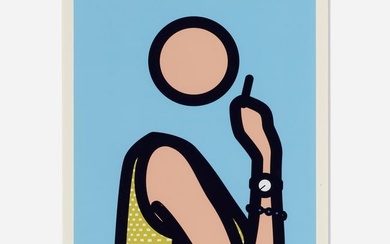 Julian Opie, Ruth with Cigarette 2