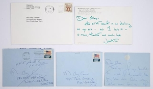KENNEDY ONASSIS, JACQUELINE Two autograph notes signed to Oleg Cassini.