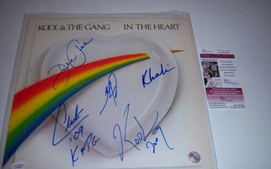KOOL & THE GANG IN THE HEART 4SIGS JSA/COA SIGNED LP RECORD ALBUM