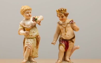KPM BERLIN. Deux statuettes en porcelaine... - Lot 345 - Métayer-Mermoz Maison de Ventes aux Enchères Nevers