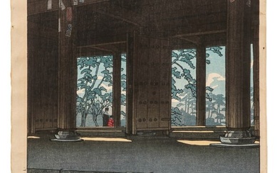 Kawase Hasui (Japanese, 1883-1957) "Chion Temple"