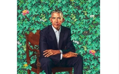 Kehinde WILEY (Né en 1977) Barak Obama, 2018