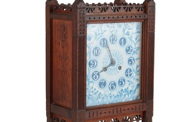 LEWIS FOREMAN DAY (1845-1910) FOR HOWELL & JAMES, LONDON AESTHETIC MOVEMENT MANTEL CLOCK, CIRCA