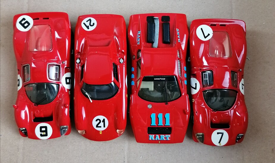 LOT de 4 véhicules échelle 1/43 métal : 2x Annecy Miniatures Ferrari 412 P ref....