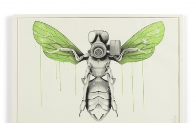 LUDO (Français - Né en 1976) Bee with protection mask- 2013