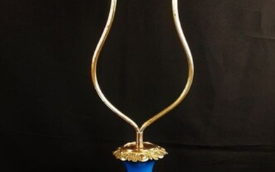 Lamp - Napoleon III - Brass, Bronze (gilt), Porcelain - Second half 19th century