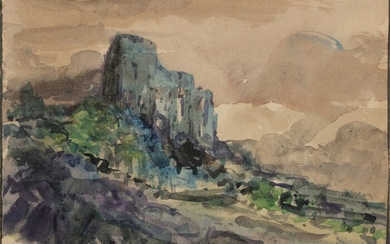 Landscape with ruins of a castle, Gustave Doré