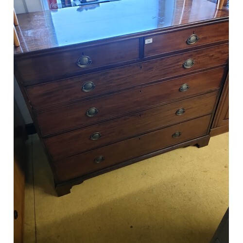 Large Victorian 2 over 4 chest of drawers .