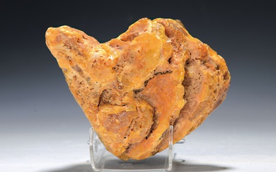 Large amber, probably Baltic, natural stone, approx. 7 x 16...