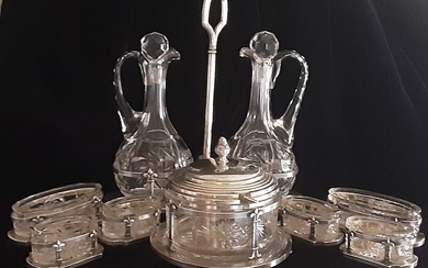 Large cruet set in 800 silver (8) - .800 silver - Italy - 1930 -1938