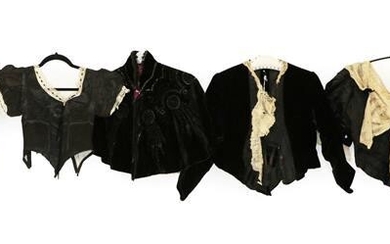 Late 19th/Early 20th Century Ladies' Costume, comprising a black silk...