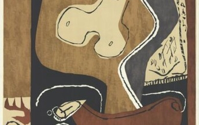 Le Corbusier - Femme a la Main Levee - 1954 Lithograph