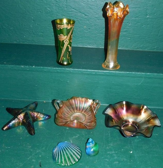 Lot Carnival Glass Items